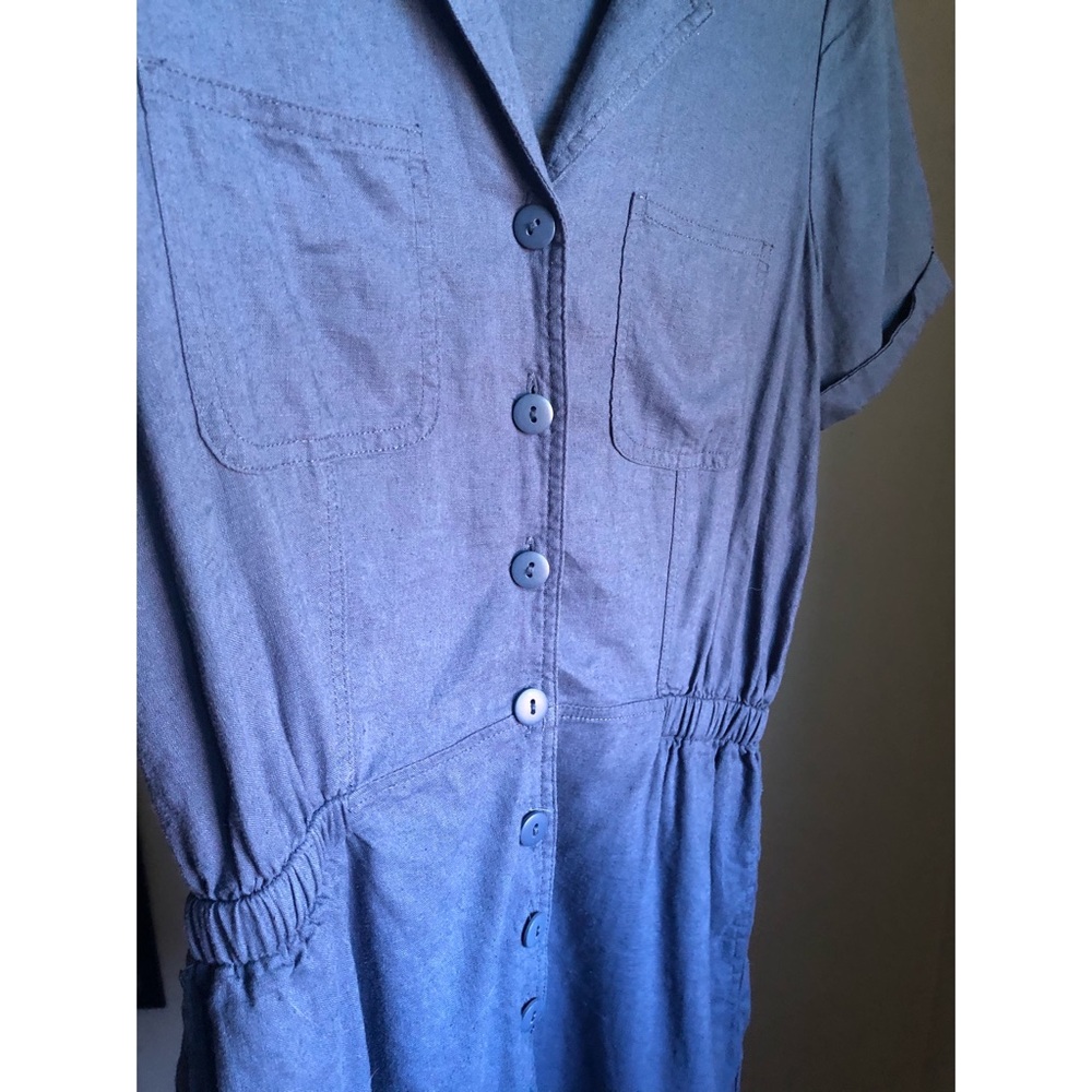 Urban Outfitters blue utility romper